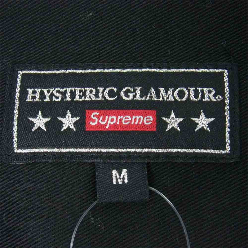 Supreme シュプリーム 17aw HYSTERIC GLAMOUR ヒステリックグラマー S/S Work Shirt ショートスリーブ ワーク  シャツ ブラック系 M【極上美品】【中古】