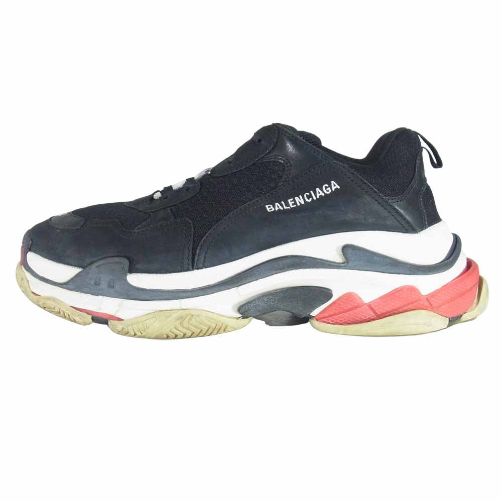 BALENCIAGA バレンシアガ 19AW 533882 TRIPLE S TRAINER トリプルS レザー スニーカー ブラック系  29cm【中古】