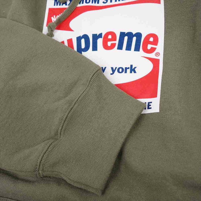 Supreme シュプリーム 21SS shine hooded sweatshirt Light Olive シャイン フーデッド スウェット  カーキ系 L【新古品】【未使用】【中古】