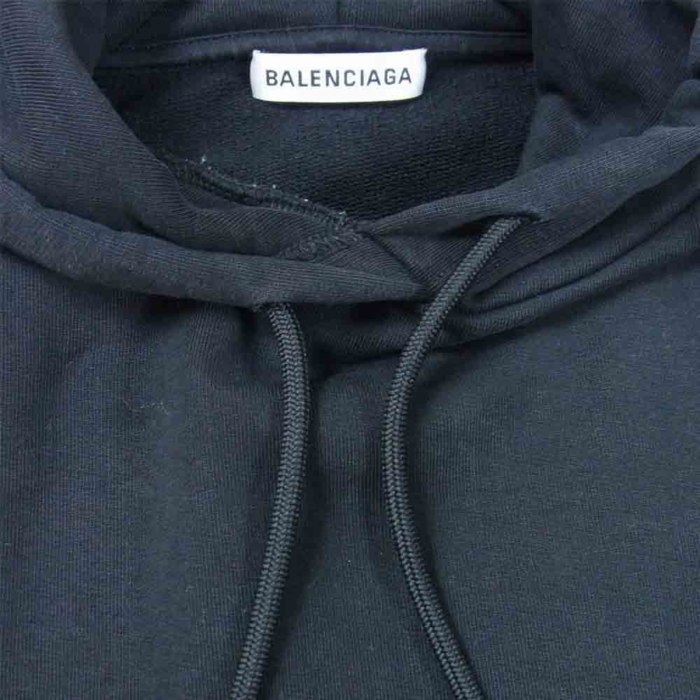 BALENCIAGA バックロゴ プリント フーディー パーカー ホワイト XS