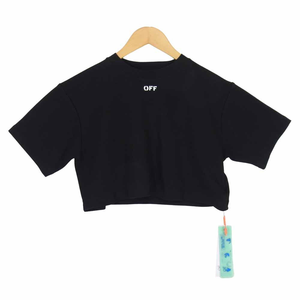 メール便送料無料05 Off-White オフホワイト クロップド Tシャツ S