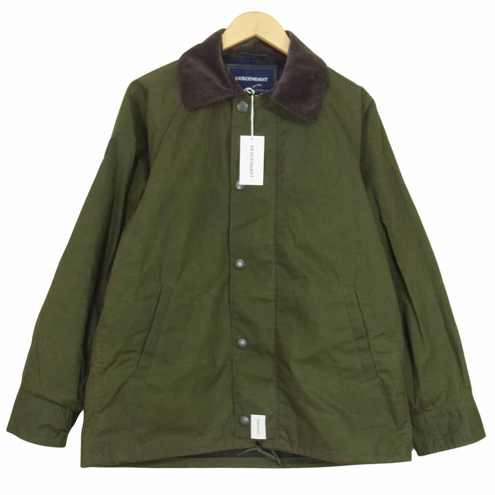 DESCENDANT ディセンダント 19SS 191TQDS-JKM01 GAME SOUTIEN COLLAR COAT ゲーム ステンカラー  ショート コート ジャケット カーキ系 M【極上美品】【中古】