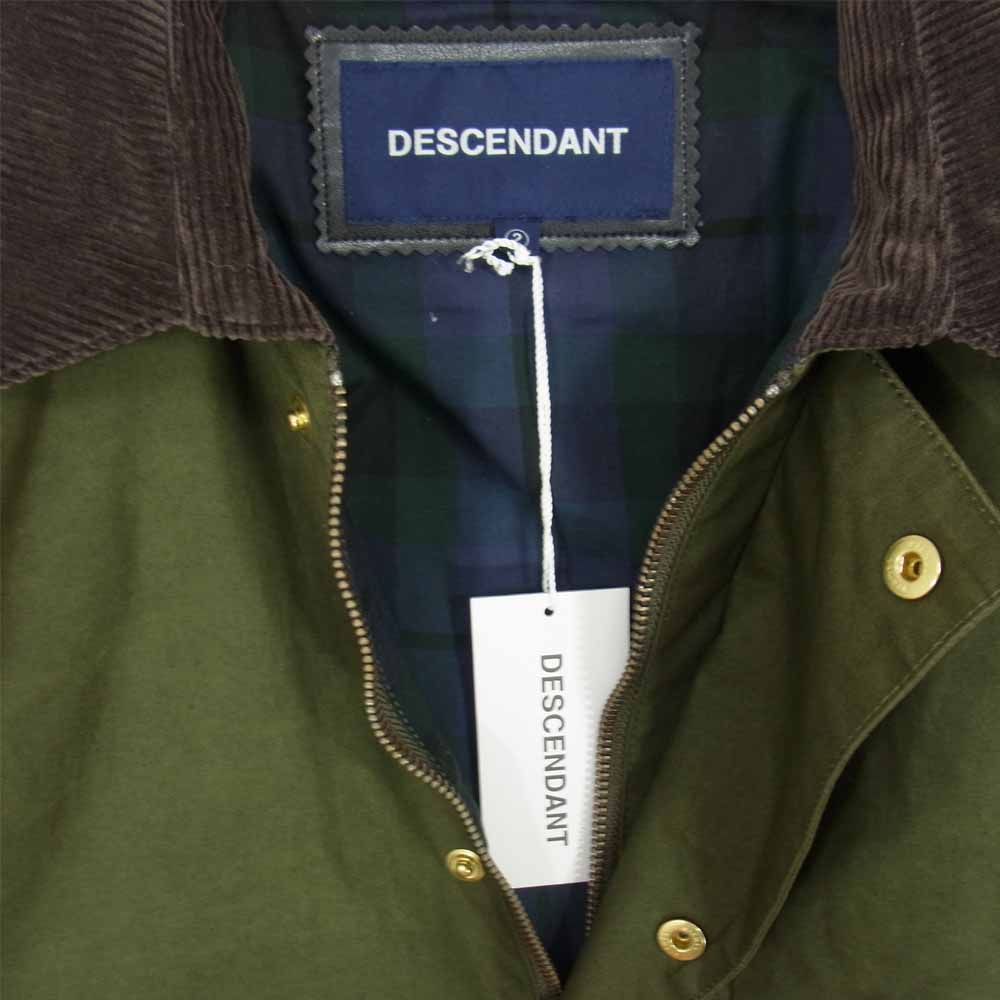 DESCENDANT ディセンダント 19SS 191TQDS-JKM01 GAME SOUTIEN COLLAR COAT ゲーム ステンカラー  ショート コート ジャケット カーキ系 M【極上美品】【中古】