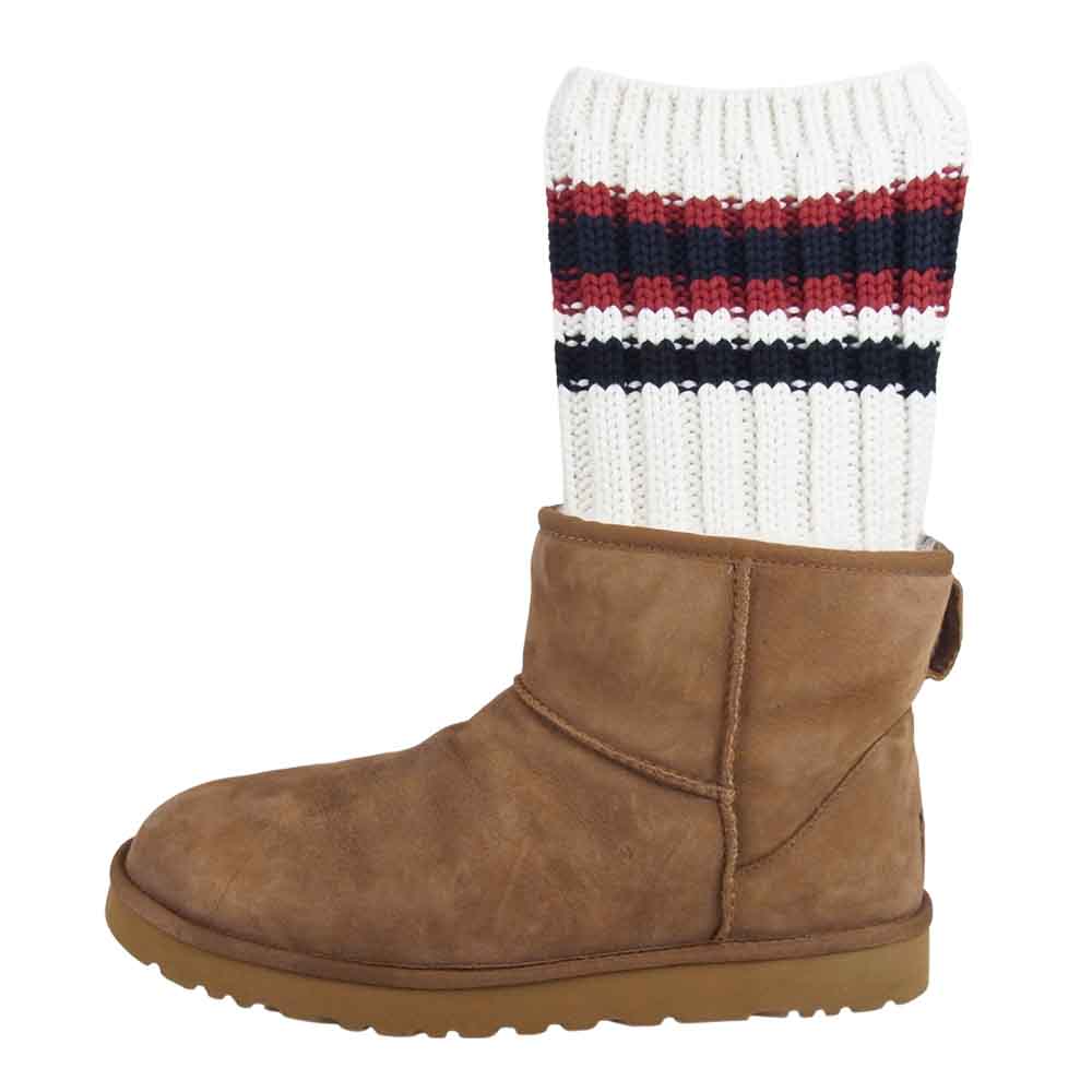 Sacai サカイ 18AW UGG アグ Knit Classic Short Boots ムートン ブーツ ベージュ系 30【極上美品】【中古】