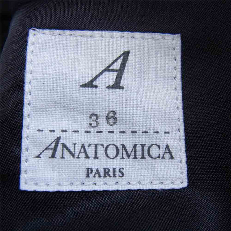 ANATOMICA アナトミカ UNIVERSITY JACKET WOOL FLANNAEL ウール フランネル テーラード ジャケット  チャコール系 36【極上美品】【中古】