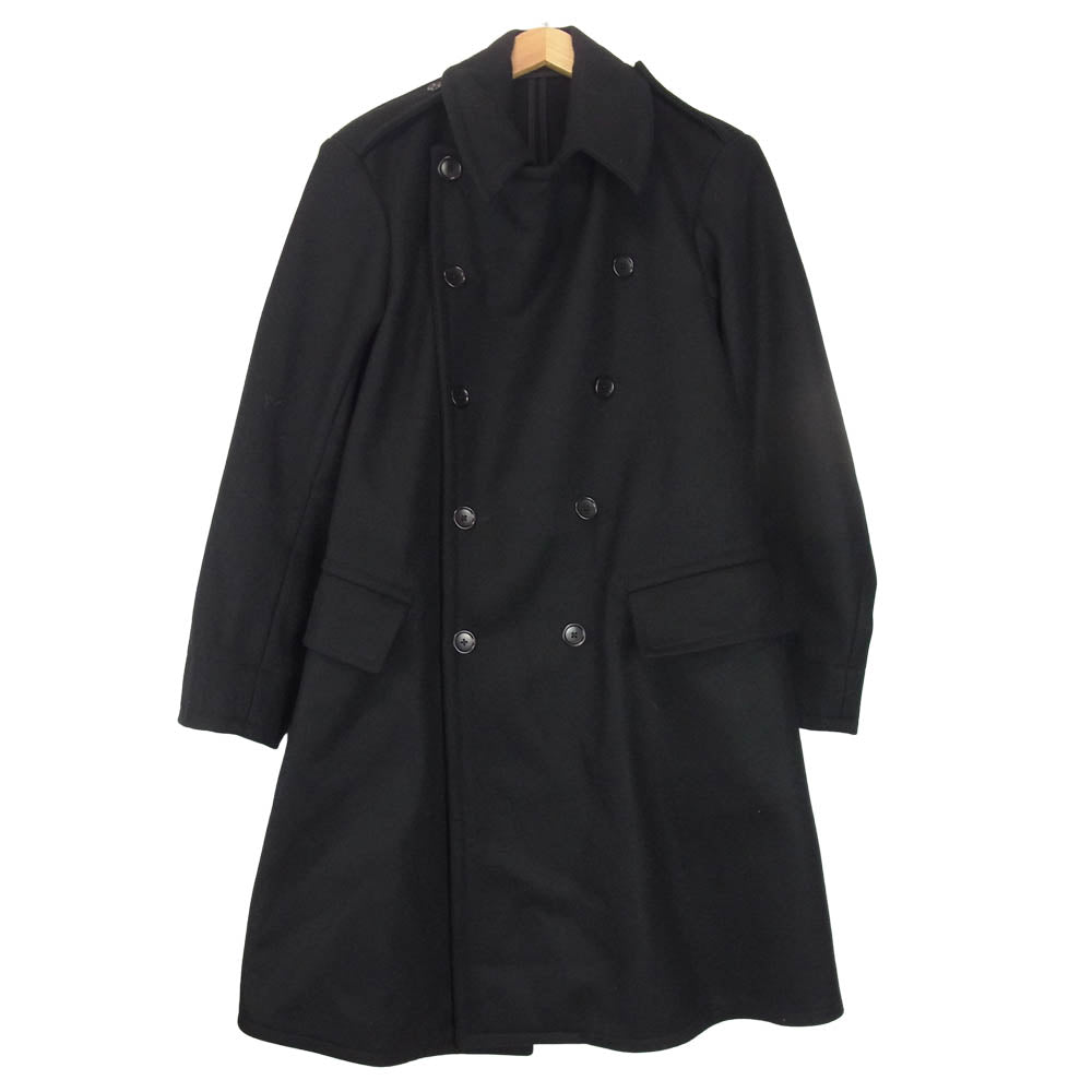 ANATOMICA アナトミカ CD LONG COAT WOOL MELTON メルトン ロング Pコート ブラック系 S【極上美品】【中古】