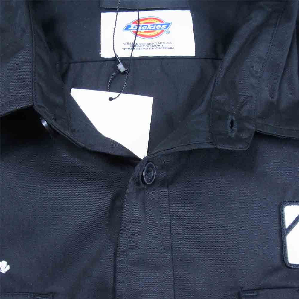 GOD SELECTION XXX ゴッドセレクション Dickies ディッキーズ 半袖 ワーク シャツ ブラック系 S【新古品】【未使用】【中古】