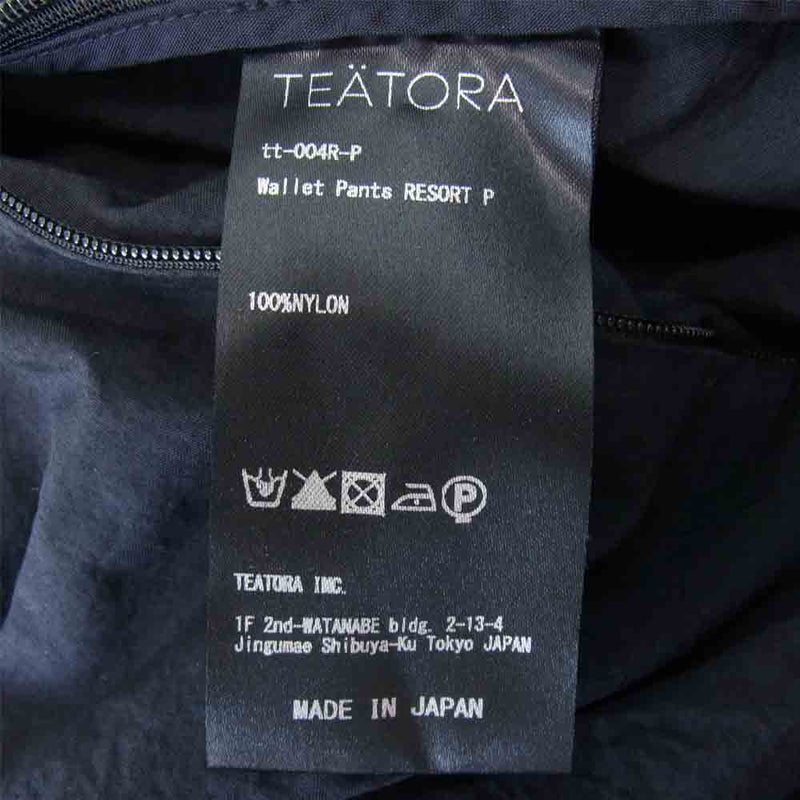 TEATORA テアトラ 21SS tt-004R-P Wallet Pants RESORT Packable ウォレット パンツ リゾート  パッカブル ダークネイビー系【美品】【中古】