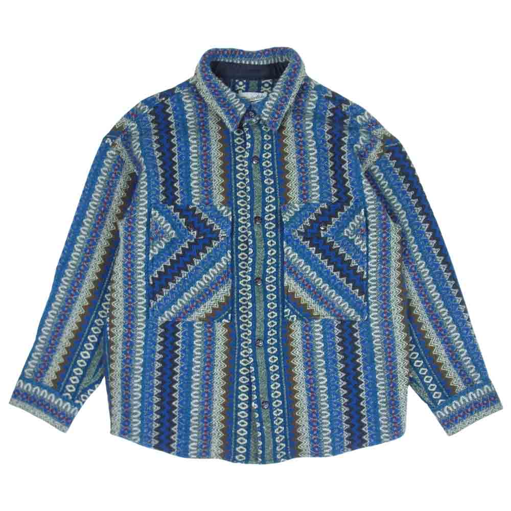 希少品！ TENDERLOIN ネイティブ シャツ ジャケット ブルー 青紺 M