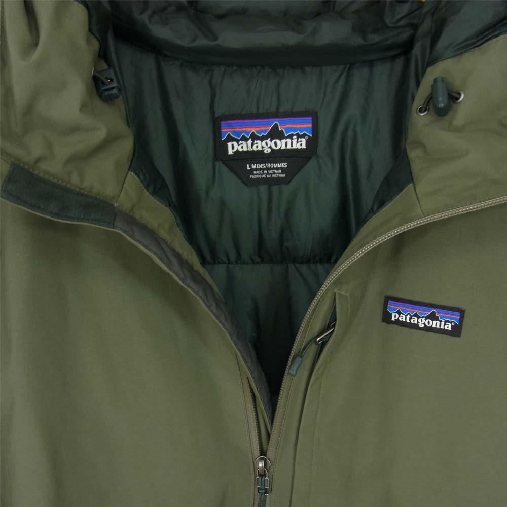 patagonia パタゴニア 84890 Windsweep Down Hoody ウインド スウィープ ダウン フーディー ジャケット カーキ系  L【中古】