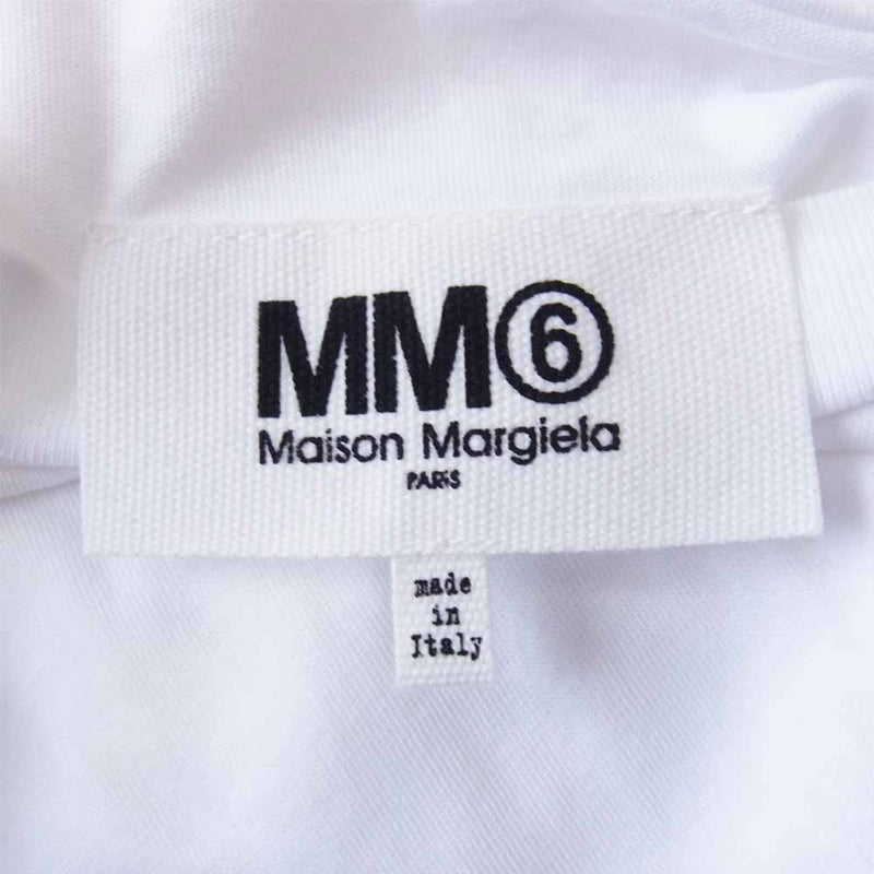 MAISON MARGIELA メゾンマルジェラ MM6 S52GC0119　リバース ロゴ 半袖 Tシャツ ホワイト ホワイト系 M【美品】【中古】