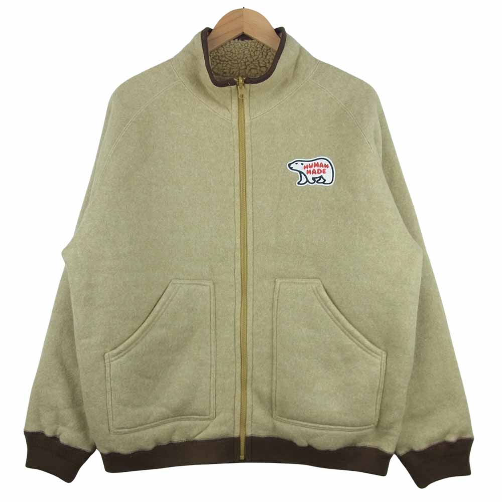 HUMAN MADE ヒューマンメイド FlEECE JACKET フリース ジャケット 中国製 ベージュ系 L【中古】