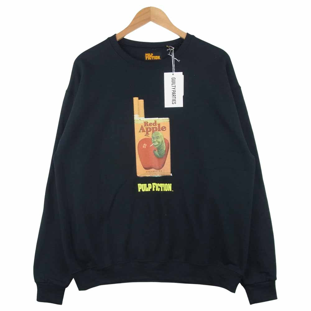 WACKO MARIA ワコマリア 21ss PF-WM-SS02 PULP FICTION CREW NECK SWEAT SHIRT  パルプフィクション クルーネック スウェット ブラック系 L【美品】【中古】