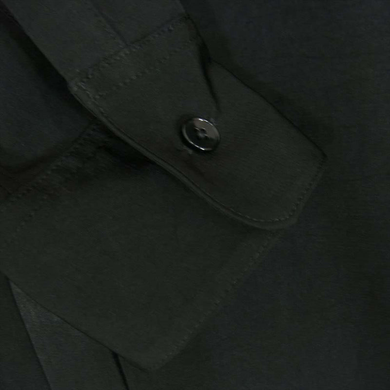 Yohji Yamamoto ヨウジヤマモト GroundY GT-B06-500-1 Vintage Decyne Stand Collar  Long Shirt ヴィンテージ デシン スタンド カラー ロング シャツ ブラック系 3【新古品】【未使用】【中古】