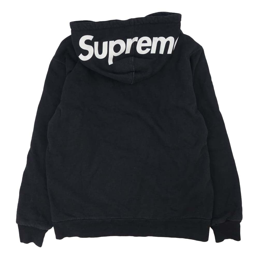 SUPREME シュプリーム フルジップ パーカー 黒 M サーマル☆カナダ製