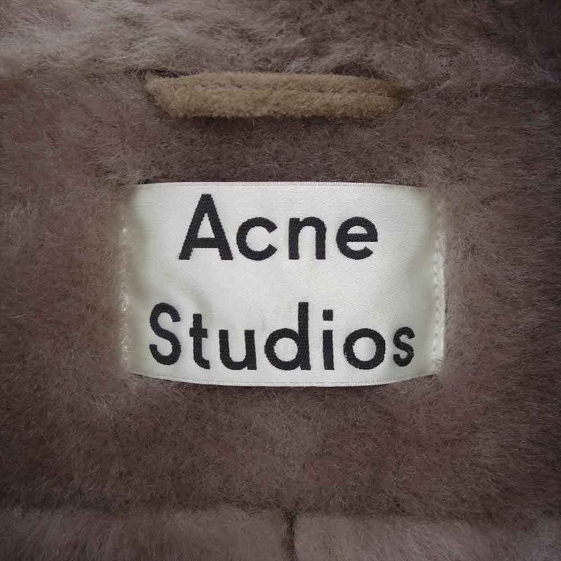 ACNE STUDIOS アクネストゥディオズ MOVE PAW14 Meta Shearling Jacket ムートン ベージュ系 34【中古】