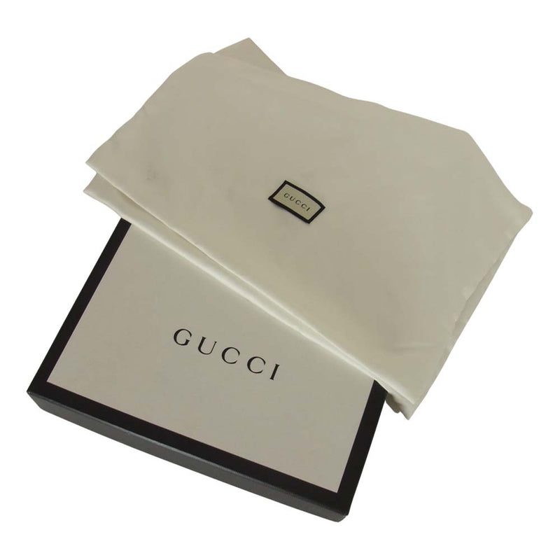 GUCCI グッチ 523684 Animalier BEE ビー アニマリエ レザー クラッチバッグ ブラック系【中古】