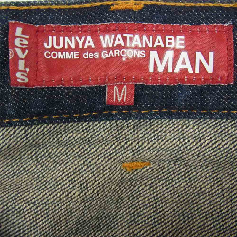 JUNYA WATANABE COMME des GARCONS MAN ジュンヤワタナベコムデギャルソンマン × Levi's リーバイス  AD2017 WT-P209 522 カスタム M刺繍 デニムパンツ インディゴブルー系 M【中古】