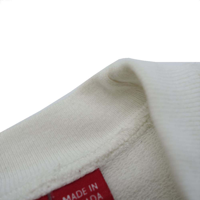 Supreme シュプリーム 15SS Athletic Split Crewneck アスレチック スプリト クルーネック スウェット トレーナー  ホワイト系 M【中古】