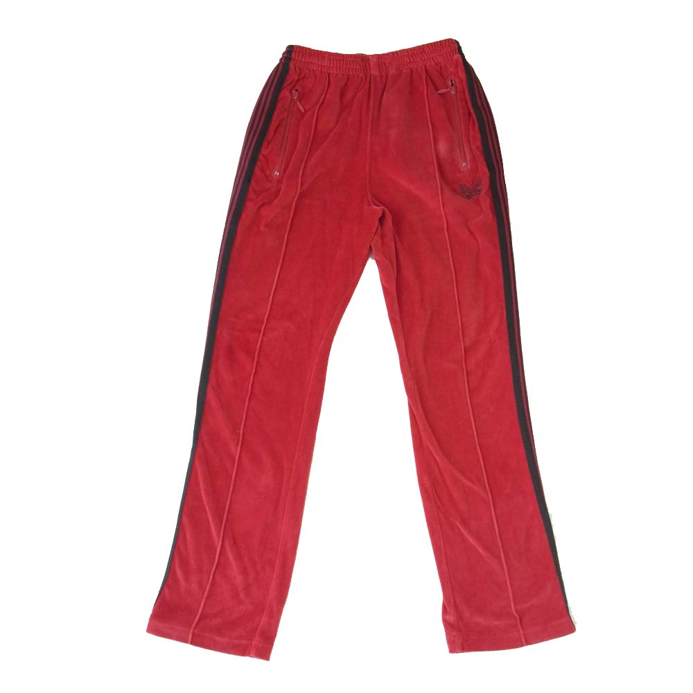 Needles ニードルス 20SS GL221 NARROW TRACK PANT C/PE VELOUR ベロア トラックパンツ レッド系  XS【中古】