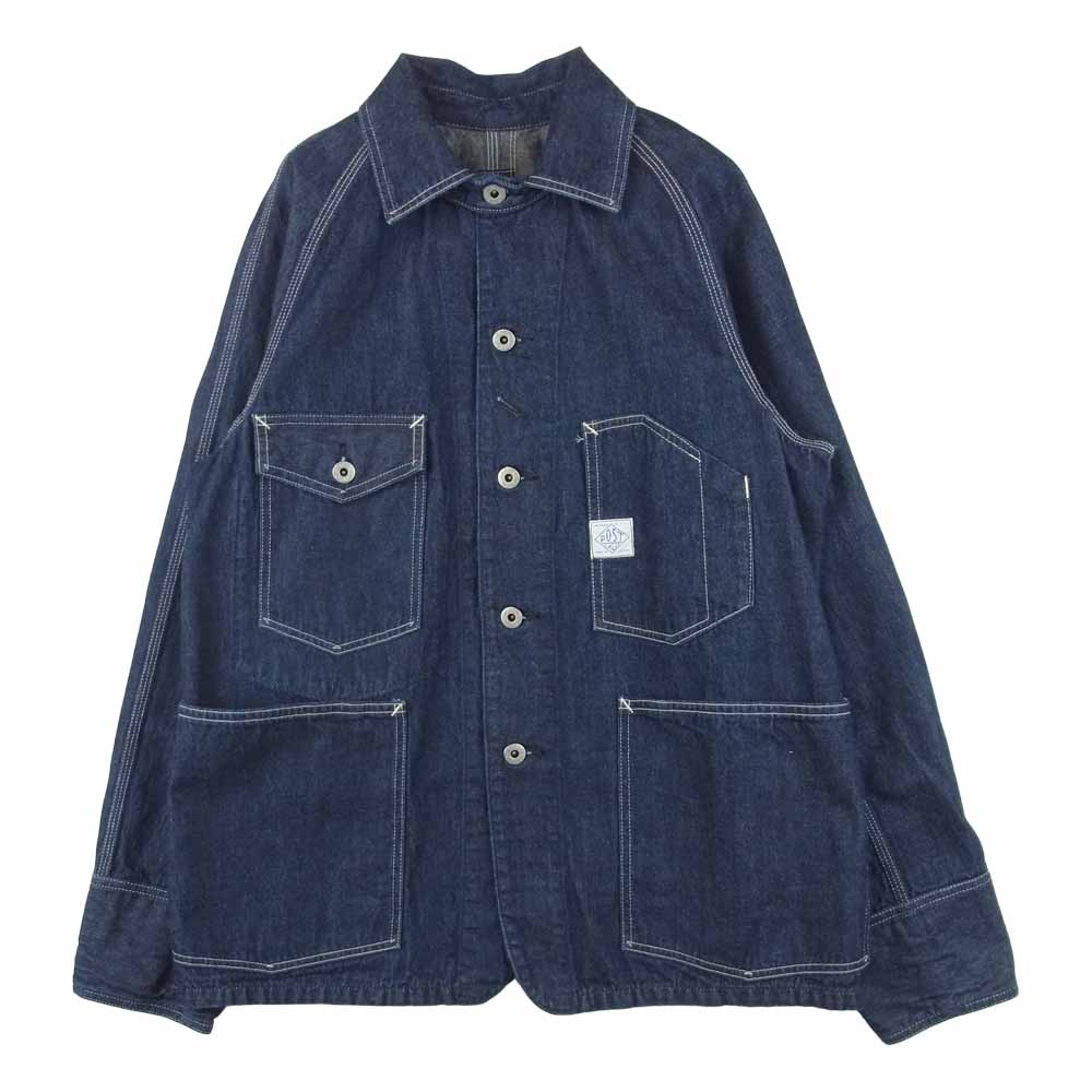 POST OVERALLS ポストオーバーオールズ ENGINEERS' JACKET エンジニア ガチャポケ デニム カバーオール ジャケット  インディゴブルー系 S【美品】【中古】