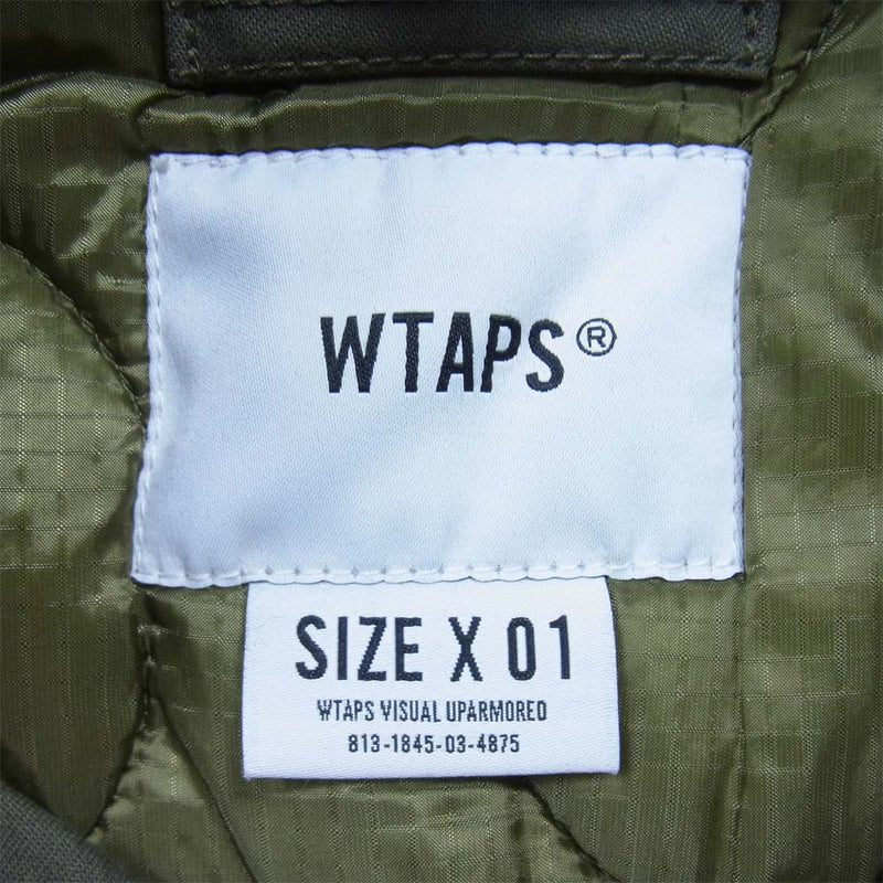 WTAPS ダブルタップス 17AW 172WVDT-JKM01 A-1 JACKET CONY SATIN ミリタリー ジャケット カーキ系  1【美品】【中古】