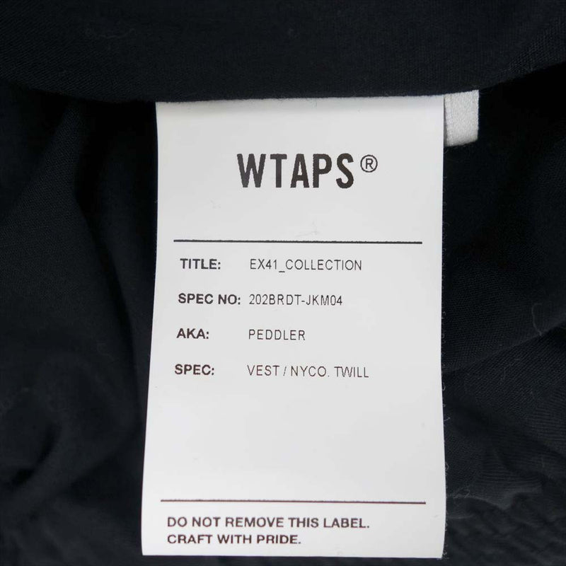 WTAPS ダブルタップス 20AW 202BRDT-JKM04 PEDDLER VEST ダウン ベスト