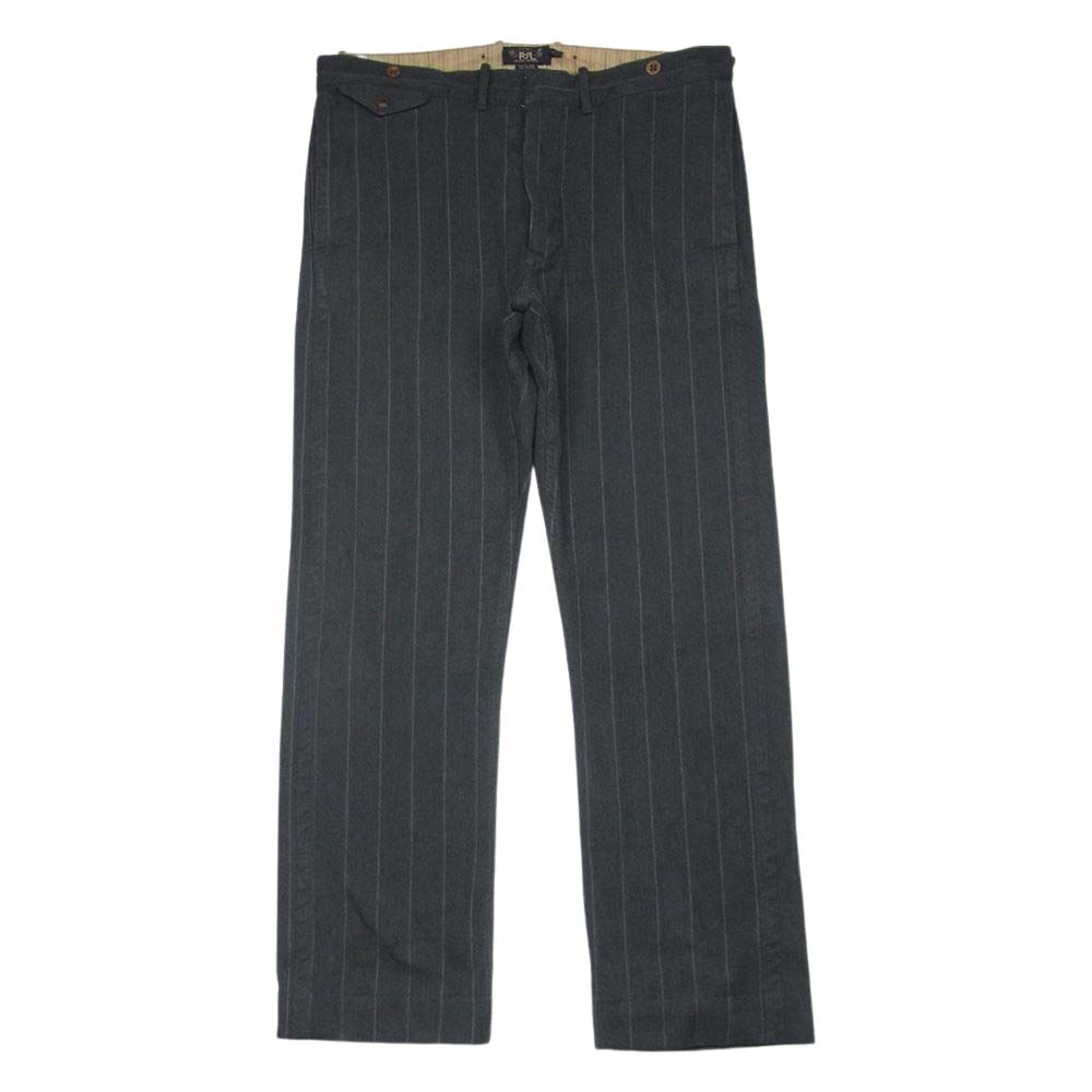 【希少】RRL BLACK STRIPE TROUSERS シンチバック