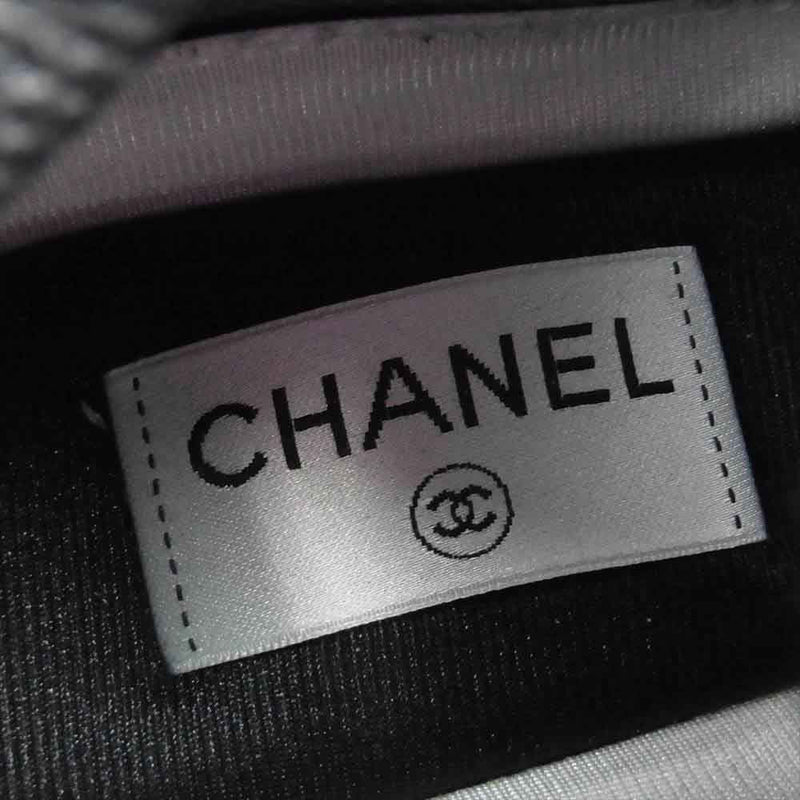 CHANEL シャネル G36259 ココマーク ファブリック スエード メッシュ スニーカー ブラック系 43【美品】【中古】