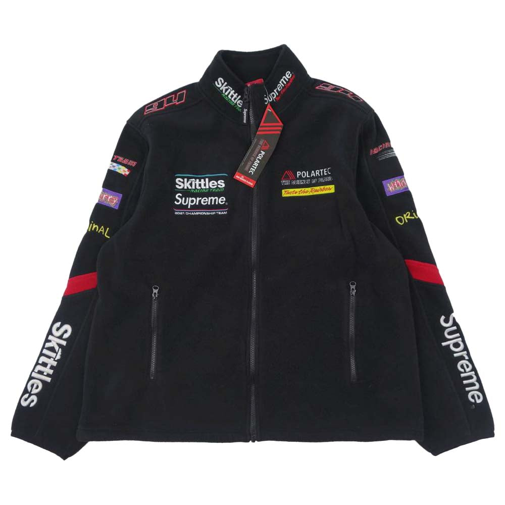 Supreme シュプリーム 21AW Skittles Polartec Jacket スキットルズ ポーラテック フリース ジャケット ブラック系  XL【新古品】【未使用】【中古】