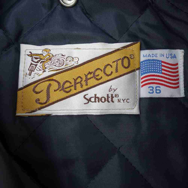 schott ショット 80～90's USA製 バイカータグ 後期 618 LEATHER