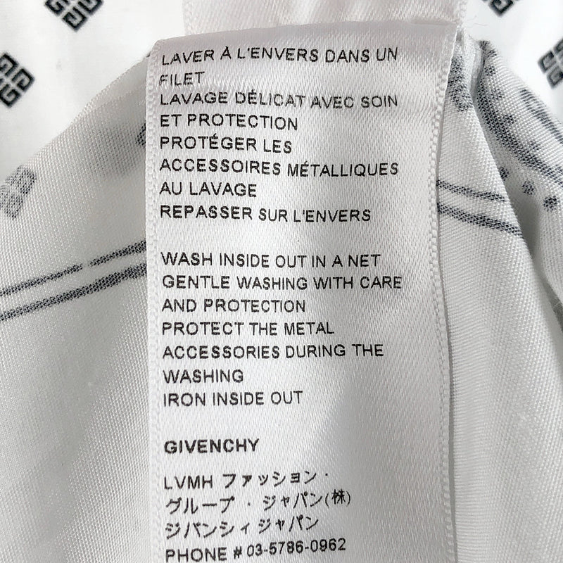 GIVENCHY ジバンシィ BM60RK144U Bandana Print Zip Shirt バンダナ プリント ジップ シャツ ホワイト  ホワイト系 39【極上美品】【中古】