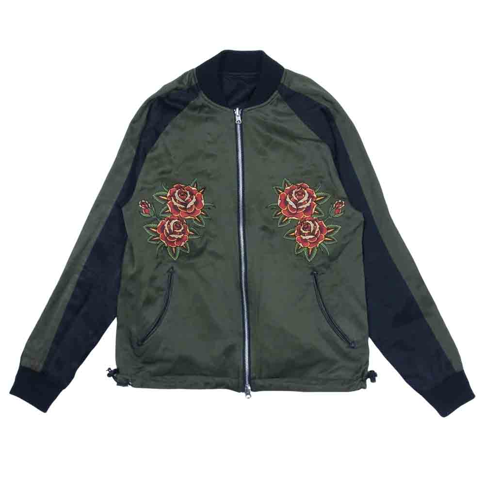 CRIMIE クライミー C1K1-JK01 REVERSIBLE SOUVENIR JACKET マリア リバーシブル スーベニア ジャケット  スカジャン カーキ系 S【中古】