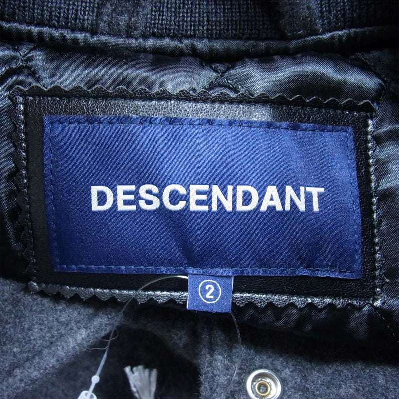 DESCENDANT ディセンダント 17AW 172TQDS-JKM02 SQUAD WOOL JACKET バック刺繍 ウール スタジアム  ジャケット スタジャン グレー系 M【新古品】【未使用】【中古】