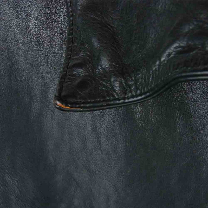 ISAMUKATAYAMA BACKLASH イサムカタヤマバックラッシュ 1498-02 JAPANESE CALF LEATHER JAKET  ジャパンカーフ 製品染め レザー シングル ライダース ジャケット ブラック系 M 2【中古】