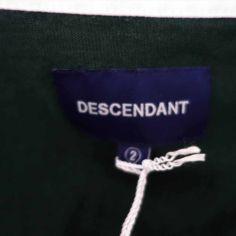 DESCENDANT ディセンダント 18SS 181ATDS-CSM09 PADDLE POLO LS パドル 長袖 ポロシャツ ラガーシャツ  グリーン系 2【新古品】【未使用】【中古】