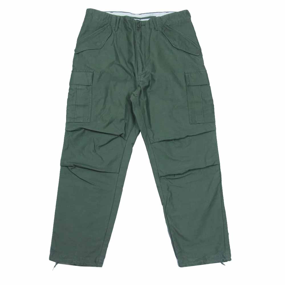 DESCENDANT】D-65M SATIN TROUSERS OLIVE-