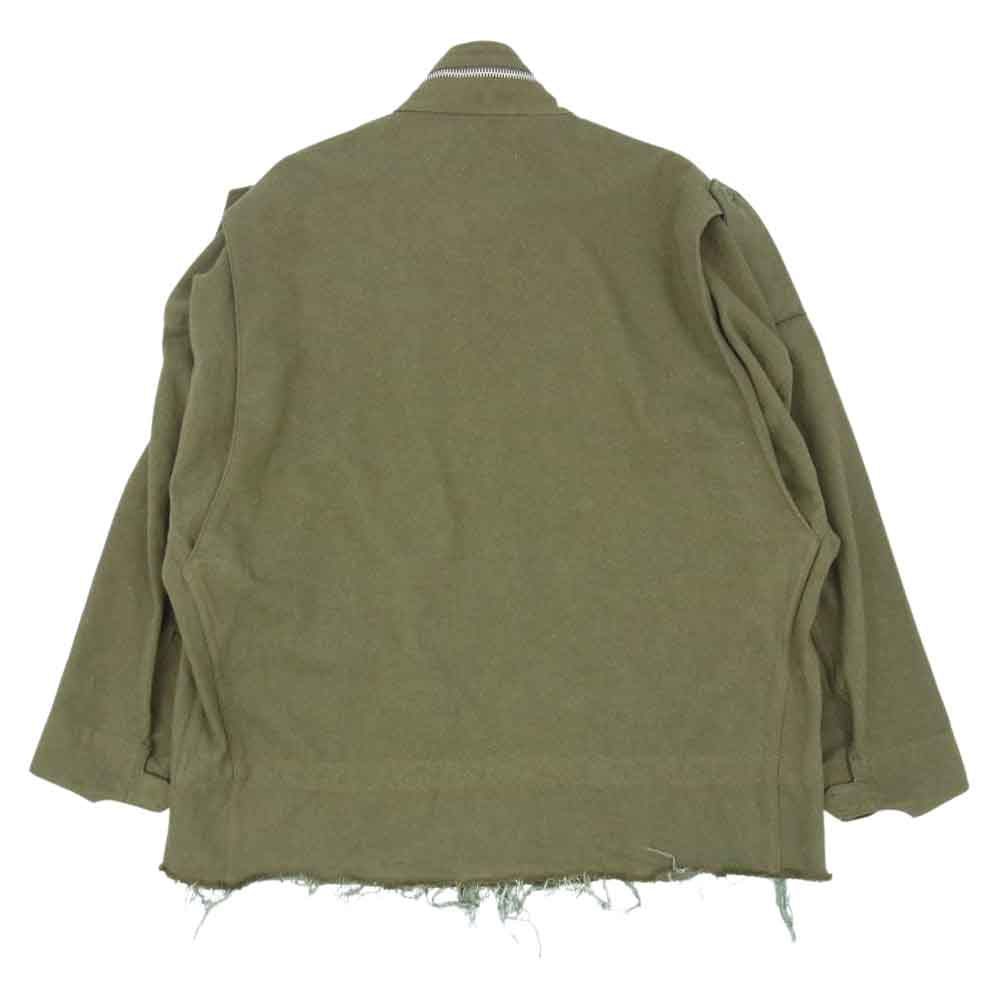 ダブレット 22SS 22ss15bl134 SILK TWILL MILITARY BLOUSON シルク ツイル ミリタリー ブルゾン ジャケット  カーキ系 M【極上美品】【中古】