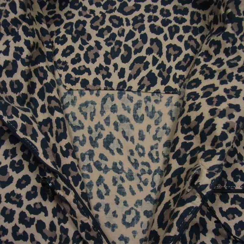 MINEDENIM マインデニム 21AW 2109-4001-67-022 FLANNEL LEOPARD PAJAMA フランネル レオパード  セットアップ パジャマシャツ イージーパンツ ライトブラウン系 2【新古品】【未使用】【中古】