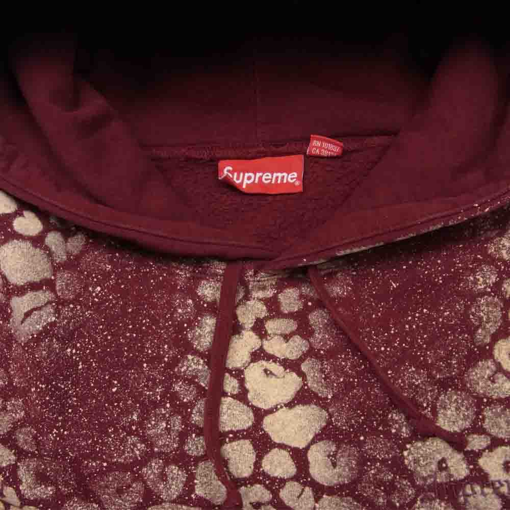 Supreme シュプリーム 21AW Bleached Leopard Hooded Sweatshirt