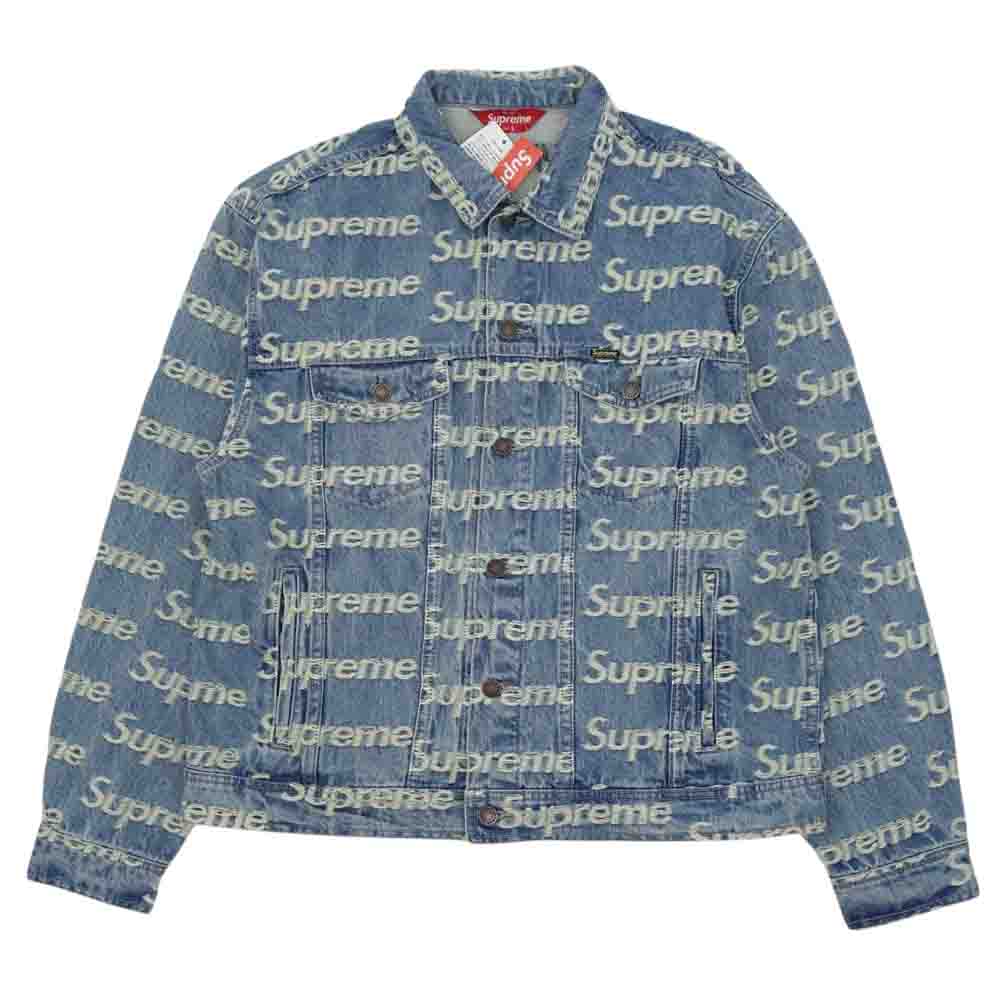 Supreme シュプリーム 21SS Frayed Logos Denim Trucker Jacket