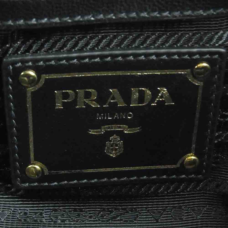 PRADA 2WAYショルダーバッグ ギャザー ナイロン ブラック BN1407