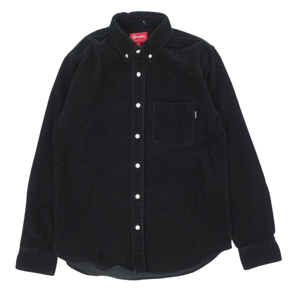 Supreme シュプリーム Corduroy Shirt コーデュロイ シャツ ブラック ブラック系 S【中古】