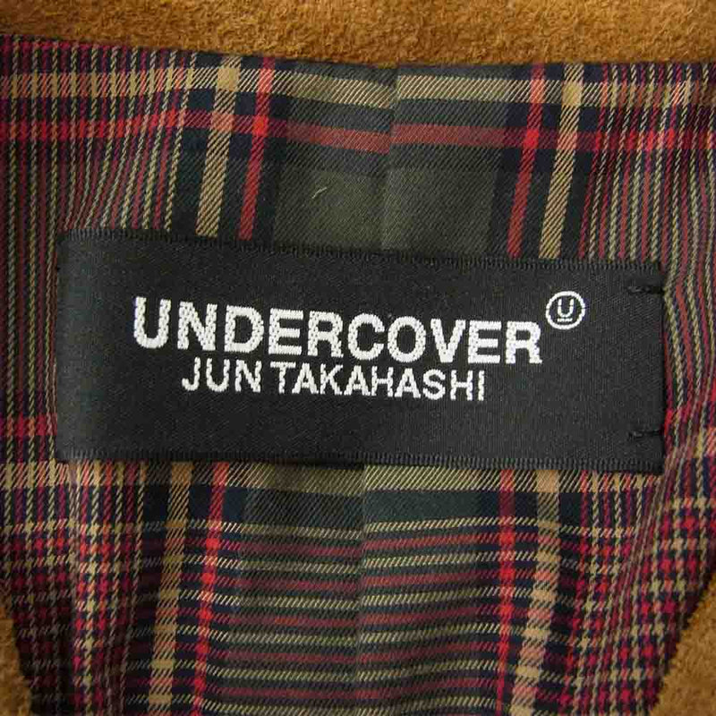 UNDERCOVER アンダーカバー 21SS UC1A4205 裏地 チェック スエード ジャケット ブラウン系 4【中古】