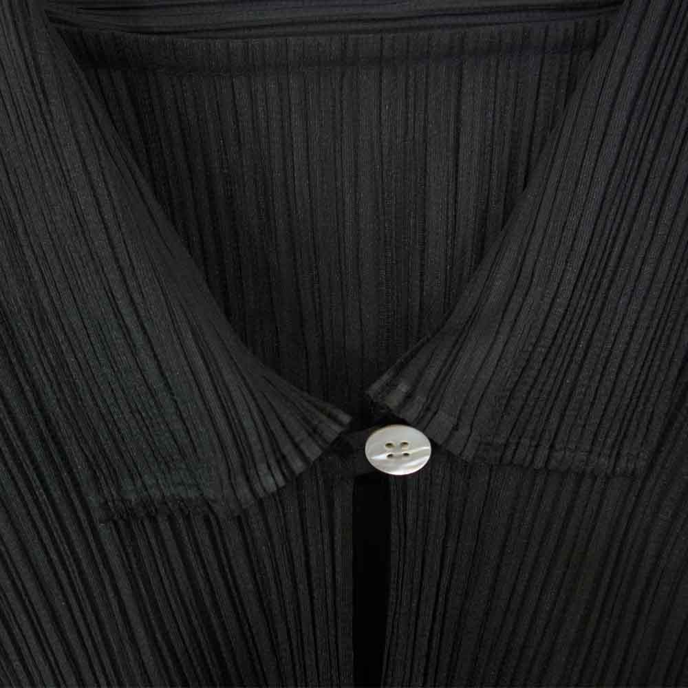 PLEATS PLEASE ISSEY MIYAKE◇長袖ブラウス ポリエステル BLK PP04