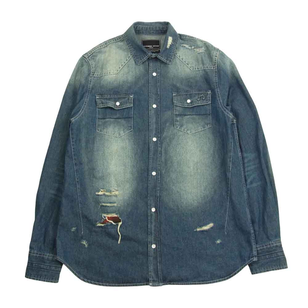 NUMBER(N)INE ナンバーナイン LOVELESS GUILD PRIME COLLABORATION DENIM SHIRT デニム シャツ  インディゴブルー系 L【中古】