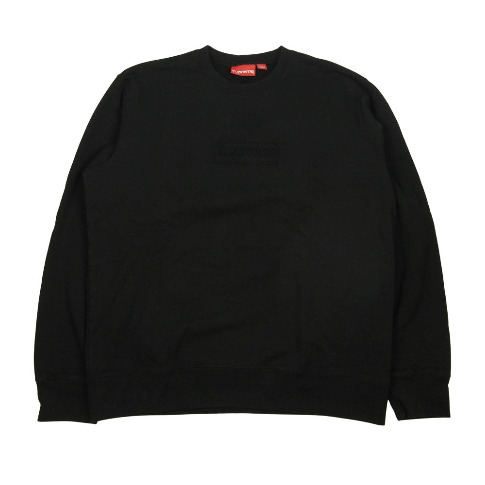 Supreme Crewneck ボックスロゴスウェット カットアウトロゴＭ