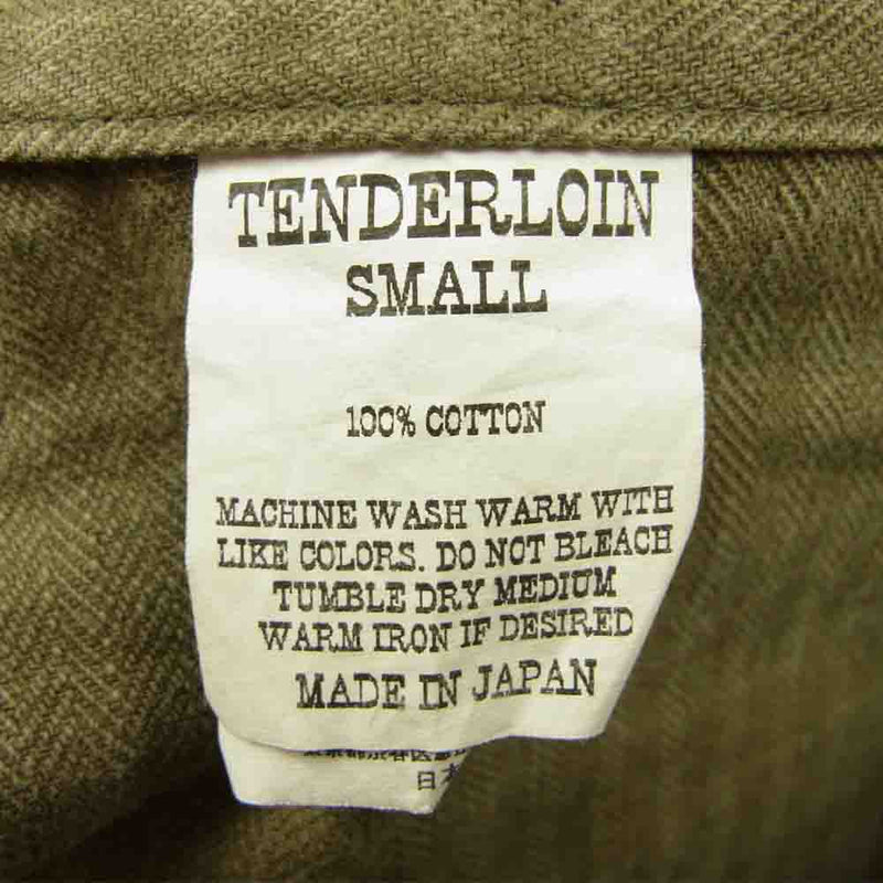 TENDERLOIN テンダーロイン SHORTS HB ヘリンボーン ショーツ カーキ系 S【中古】