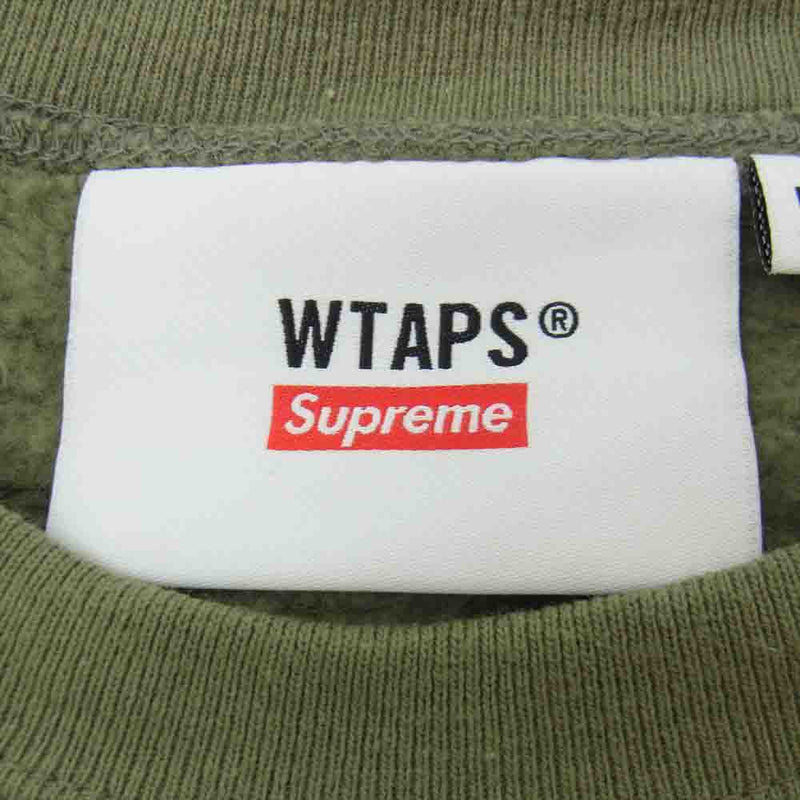 ポイント5倍 supreme wtaps ダブルタップス スウェット オリーブ M