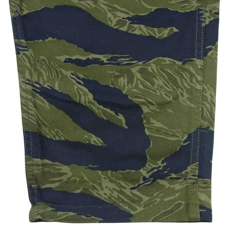 The REAL McCOY'S ザリアルマッコイズ TIGER CAMOUFLAGE TROUSERS タイガーカモ トラウザー 6ポケット カーゴ  パンツ カーキ系 M【美品】【中古】